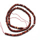 Rosso naturale perline di diaspro fili G-T007-04-2