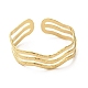 Placage ionique (ip) 304 bracelets à manchette ouverte en acier inoxydable BJEW-L682-008G-1