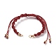 Fabrication de bracelets en cordon tressé en polyester réglable AJEW-JB00848-2