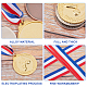 Ahandmaker 12 pièces 3 couleurs médaille de football en alliage de zinc AJEW-GA0003-62-4