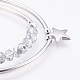 Electroplate Glass Beads 2 Wrap Bracelets BJEW-JB03472-01-2