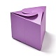 三角キャンディー紙箱  ソリッドカラーのギフト包装箱  結婚式のベビーシャワーのパーティーの好意のために  ミディアム蘭  10.4x11.9x9cm CON-C004-A03-5