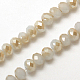 Chapelets de perles en rondelles facettées en verre électrolytique EGLA-D020-3x2mm-64-1
