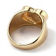 合金エナメルフィンガー指輪  笑顔とハート  ライトゴールド  きいろ  usサイズ6（16.5mm） RJEW-H539-02A-LG-2