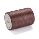 フラットワックスポリエステル糸ストリング  マイクロマクラメコード  革縫い用  ブラウン  0.8~0.9x0.3mm  約109.36ヤード（100m）/ロール YC-D004-01-029-2