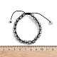 Регулируемые браслеты из плетеных бусин из натурального лабрадорита и немагнитного синтетического гематита BJEW-Z090-01A-5