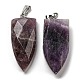 Natural Mixed Gemstone Pointed Pendants G-M405-07P-2
