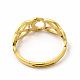 Ионное покрытие (ip) 304 регулируемое кольцо в виде полумесяца из нержавеющей стали для женщин RJEW-B027-03G-3
