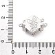 Латунные микро проложить кубического циркония магнитные застежки KK-C066-08P-3