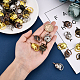 GORGECRAFT 80PCS 4 Colors Metal Brad Fasteners with Pull Rings Mini Brad Paper Fasteners Scoreboard Handle Drawer for DIY Crafts Decoration Accessories FIND-GF0002-20-3