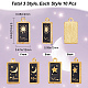 SUNNYCLUE 1 Box 30Pcs Star and Moon Charms Gold Plated Tarot Card Style Enamel Star Charms Rectangle Black Space Charms for Jewelry Making Charms Halloween Necklace Bracelet Earrings Women DIY Crafts ENAM-SC0002-80-2