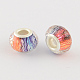 Large Hole Printed Acrylic European Beads OPDL-R114-07A-2