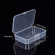 Benecreat 12 упаковка прямоугольные прозрачные пластиковые контейнеры для хранения бусинок коробка с откидными крышками для предметов CON-BC0004-11-2