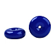 オペーク樹脂ビーズ  フラットラウンド/ディスク円周率  ミディアムブルー  25x10mm  穴：2.6~2.8mm RESI-N034-06-S02-1