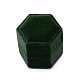 Gorgecraft ベルベット リング ボックス  六角  濃い緑  4.3x4.9x4.3cm VBOX-GF0001-02B-2