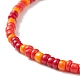 5Pcs 5 Colors Glass Seed Beaded Stretch Bracelets Set for Women BJEW-JB08563-4