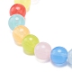 Bracelet extensible en perles rondes en acrylique imitation jade pour enfants BJEW-JB08721-02-4