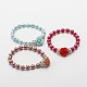 Perles de verre perles rondes s'étendent bracelets pour les enfants BJEW-JB01732-1