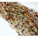 Puces naturelles de quartz rutile perles brins F039-2