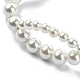 Bracelets de perles de coquille de forme infinie BJEW-TA00446-3