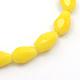 Opaque Solid Glass Bead Strands GLAA-R168-5x7-02F-2
