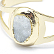 Bracelets de manchette en cristal de quartz druzy naturel BJEW-P079-09G-3