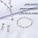 Anattasoul 1 set collana lariat con strass di cristallo e bracciale a catena a maglie e orecchini pendenti SJEW-AN0001-04-3