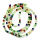 Hebras de perlas de vidrio de color degradado transparente GLAA-E044-01B-3