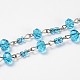 Perles de verre rondelles chaînes pour colliers fabrication de bracelets AJEW-JB00115-06-1