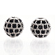 Perles de zircone cubique de placage de rack en laiton ZIRC-S001-6mm-B03-3