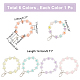 Wadorn 6 pièces 6 couleurs couleur bonbon fleur bracelet perlé résine pendentif décorations HJEW-WR0001-05-2