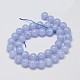 Round Grade A Natural Blue Lace Agate Bead Strands G-M304-01-10mm-2