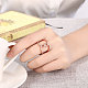 Регулируемые из розового золота с латунным покрытием кубического циркония манжеты широкая полоса палец кольца RJEW-BB15319-5