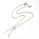 304 Rosen-Lariat-Halsketten aus Edelstahl NJEW-I240-18-2