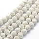 Fili di perle rotonde di roccia lavica naturale X-G-E508-04-8mm-1
