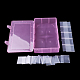 Recipientes de almacenamiento de abalorios de plástico X-CON-Q026-04C-3