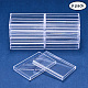 クリアプラスチックビーズ収納ケース  直方体の  透明  9.1x6.1x1.9cm  9個/セット CON-BC0004-58-2