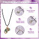 Anattasoul 6 pièces 6 colliers pendentifs en coquillage naturel avec cordons de cire pour femmes NJEW-AN0001-42-4