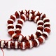Brins de perles dzi à motif rayé de style tibétain teint G-E324B-6mm-02-2
