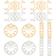 Ahadermaker 12pcs 3 style 201 pendentifs en acier inoxydable STAS-GA0001-27-1