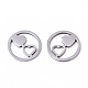 Valentine's Day 201 Stainless Steel Charms STAS-N091-104-2