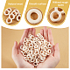 Nbeads donut anillos de unión de madera WOOD-NB0002-11-3