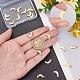 Beebeecraft 1 Box 20Pcs 18K Gold Plated Moon Charms Crescent Moon Dangle Pendants with Jump Ring for DIY Jewelry Making Necklace Bracelet KK-BBC0004-23-3