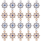 Sunnyclue 32 pièces 2 couleurs alliage cristal strass connecteur breloques FIND-SC0006-53-1