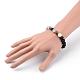Natürliche Lava Rock Perlen Stretch Armbänder BJEW-JB03394-01-3