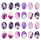 Fingerinspire 24Pcs Natural Striped Agate/Banded Agate Cabochons G-FG0001-03B-1
