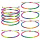 5pcs ensemble de bracelets de cordon de fil de nylon tressé 5 couleurs BJEW-SW00049-05-1