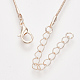 Brass Round Snake Chain Necklace Making MAK-T006-11A-RG-2