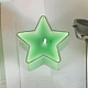 Portavasos de vela de luz de té transparente de plástico estrella CAND-PW0001-369-1