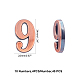 SUPERFINDING 40Pcs Number 0~9 ABS Plastic Mirror Wall Stickers DIY-FH0002-41R-3